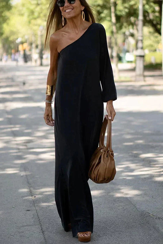 CD | DIxie rochie maxi cu o secțiune de umăr