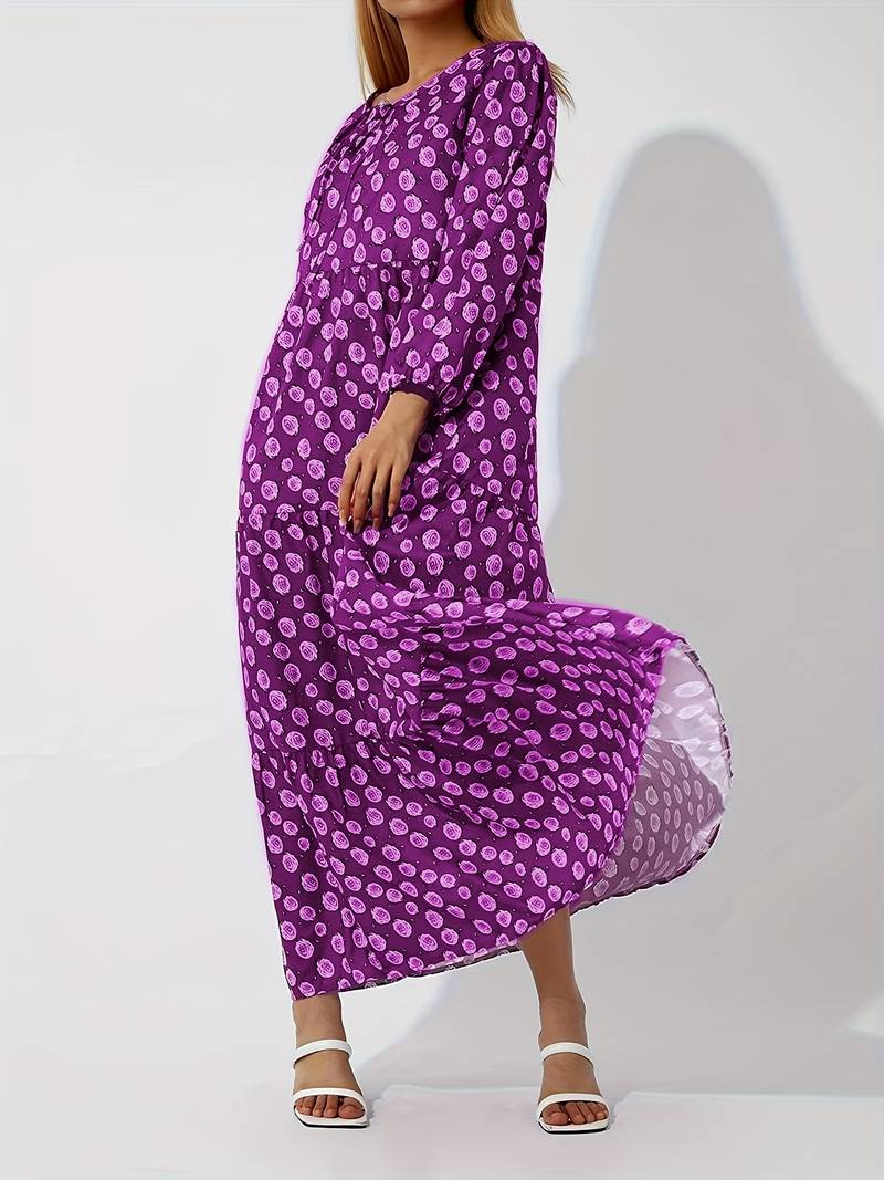 CD | Rochie lungă boho lejeră cu imprimeu floral
