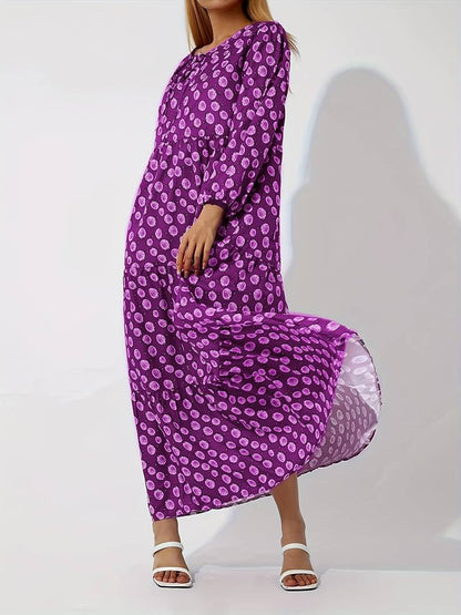 CD | Rochie lungă boho lejeră cu imprimeu floral