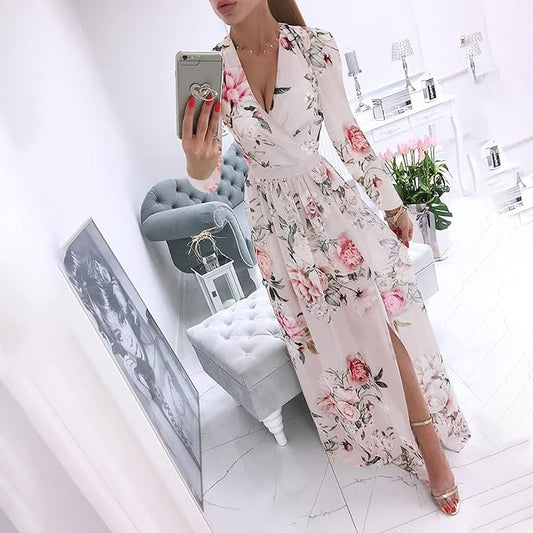 CD | Rochie boho elegantă cu mâneci lungi