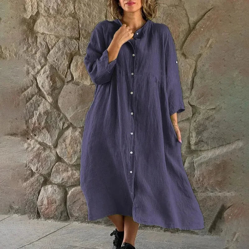 CD | Rochie din bumbac și in
