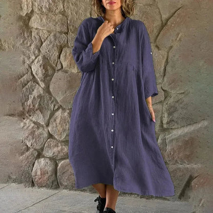 CD | Rochie din bumbac și in
