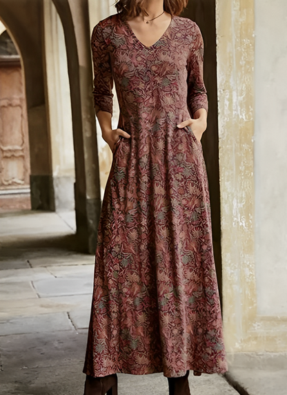 CD | Rochie lungă cu model vintage