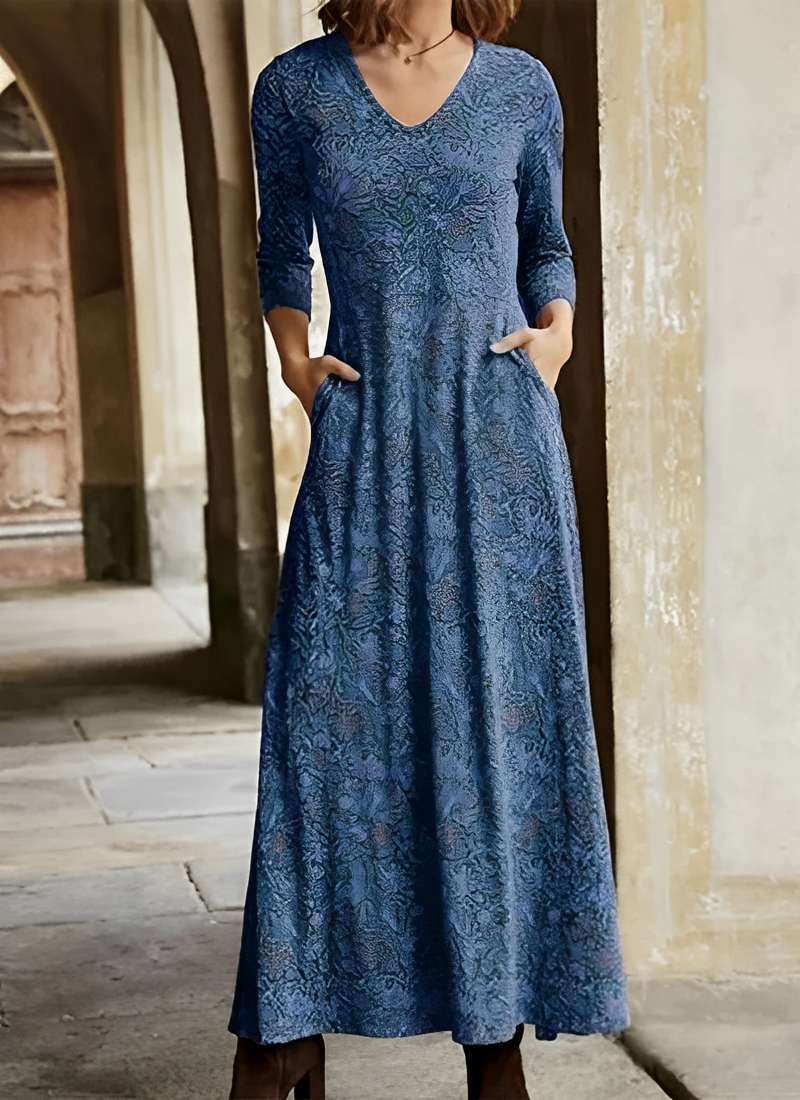 CD | Rochie lungă cu model vintage