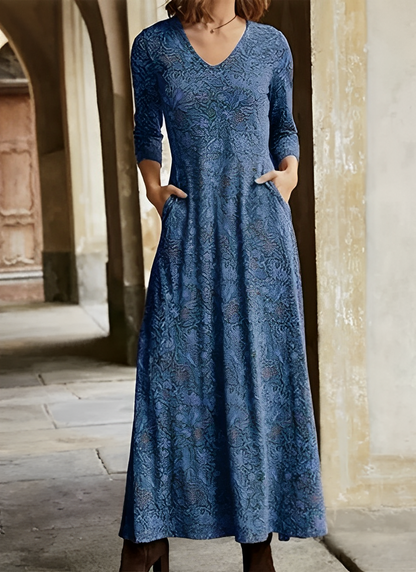 CD | Rochie lungă cu model vintage