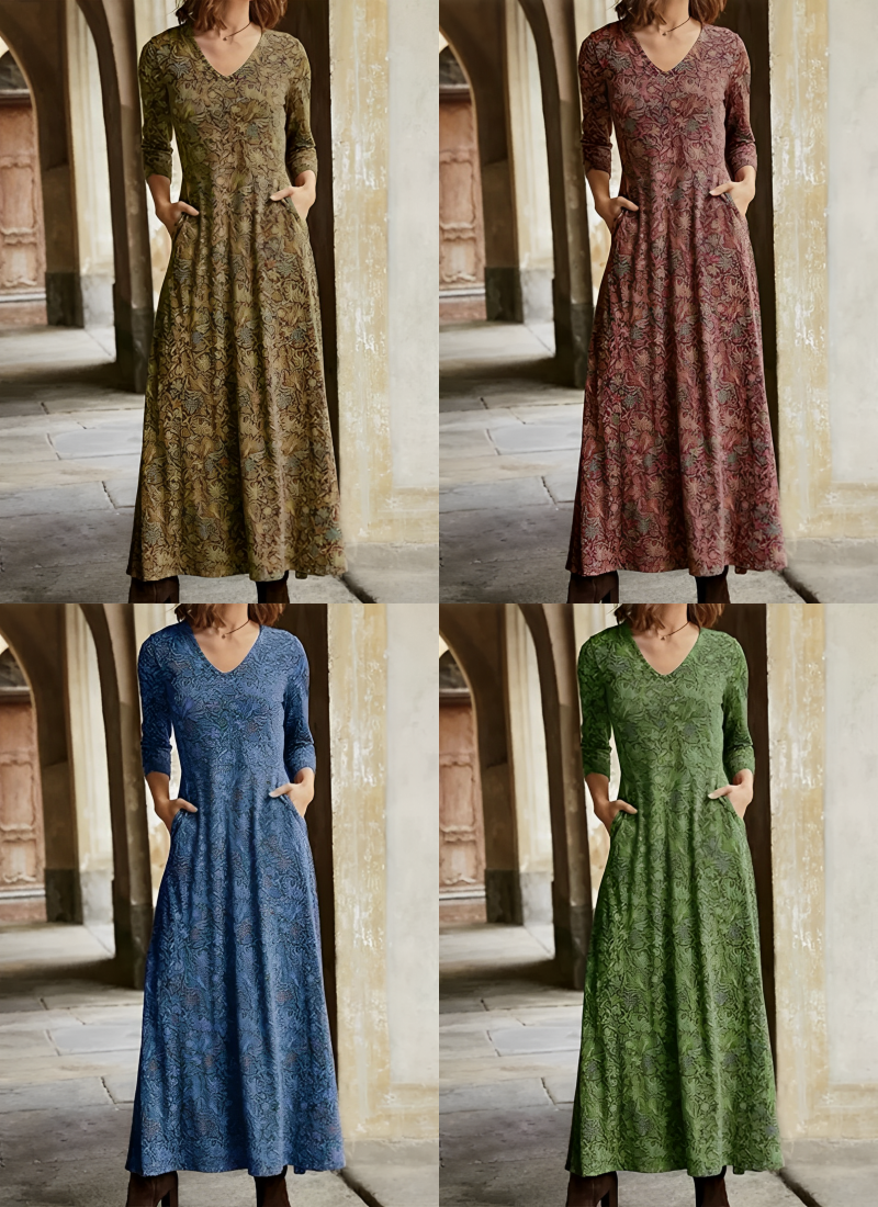 CD | Rochie lungă cu model vintage