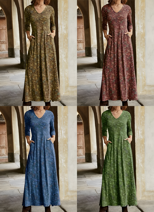 CD | Rochie lungă cu model vintage