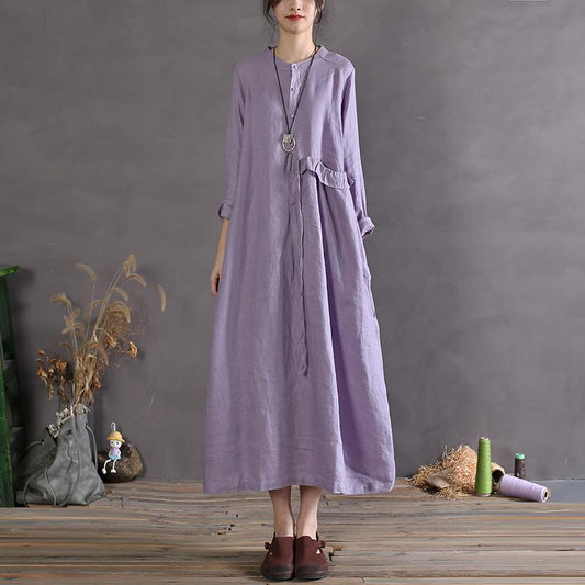 CD | Rochie maxi vintage cu mâneci scurte