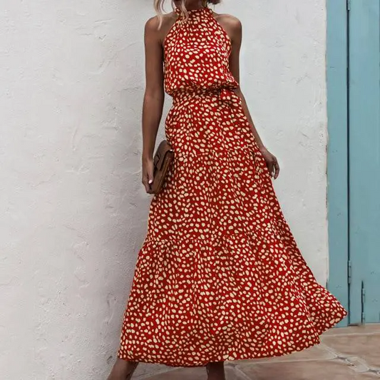 CD | Rochie maxi fără bretele cu imprimeu floral