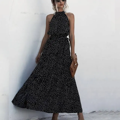 CD | Rochie maxi fără bretele cu imprimeu floral