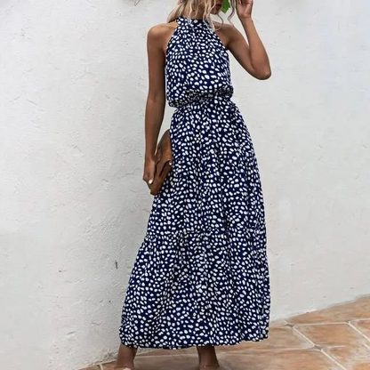 CD | Rochie maxi fără bretele cu imprimeu floral