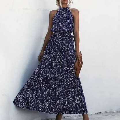 CD | Rochie maxi fără bretele cu imprimeu floral