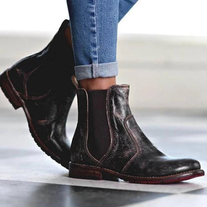 CD | Botine pentru femei din piele în stil vintage