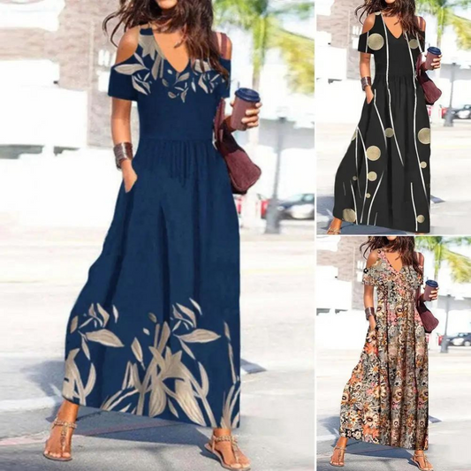 CD | Rochie lungă elegantă cu imprimeu