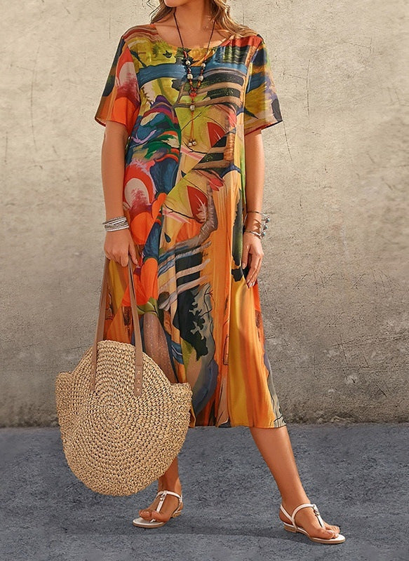 CD | Rochie casual cu imprimeu