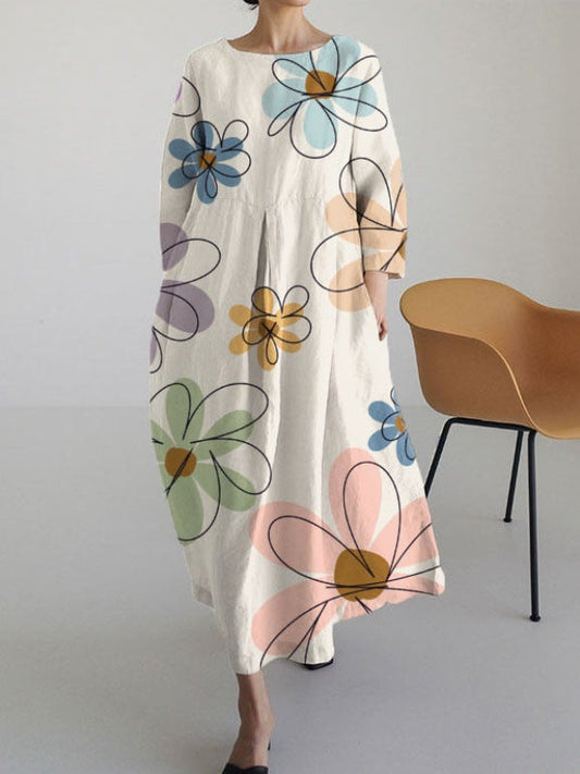 CD | Rochie maxi elegantă cu imprimeu colorat