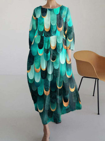 CD | Rochie maxi elegantă cu imprimeu colorat