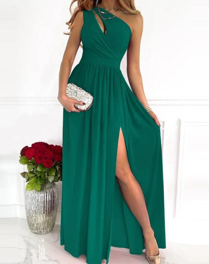 CD | Rochie elegantă cu un umăr cu tăietură înaltă sexy