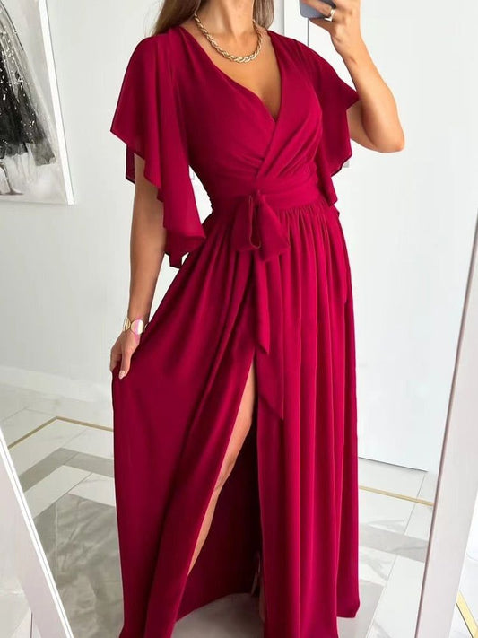 CD | Rochie maxi elegantă cu tăietură