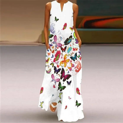 CD | Rochie lungă cu model retro