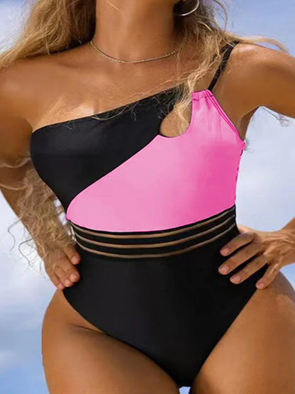 CD | Bikini costum de baie pentru femei tesatura panou patchwork corp