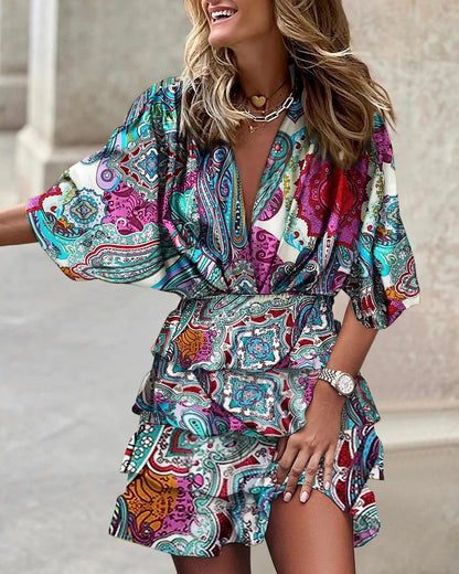 CD | Rochie mini elegantă cu imprimeu