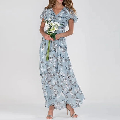 CD | Rochie lungă de vară cu model floral