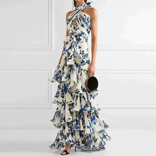 CD | Rochie elegantă cu guler tip halterneck