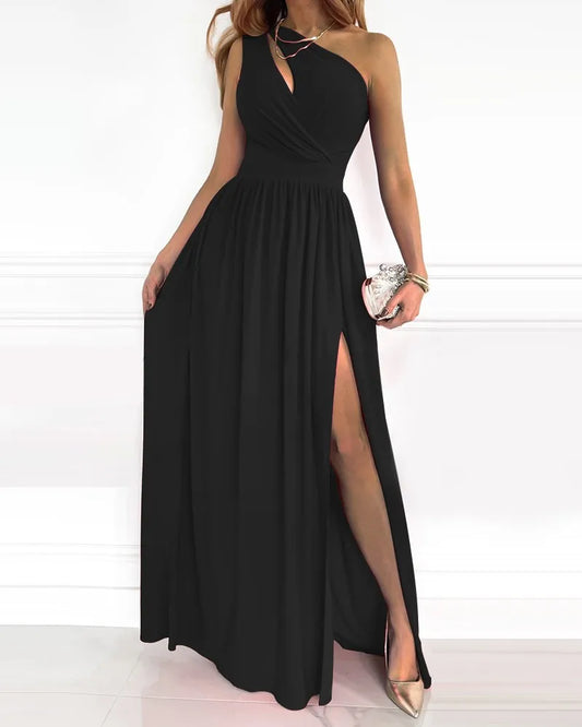 CD | Rochie maxi elegantă cu umăr ����n