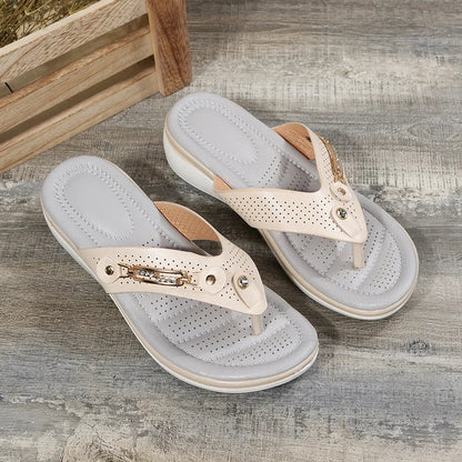 CD | Doamnelor Wedges Clip Toe Sandale Papuci în aer liber Casual Doamnelor