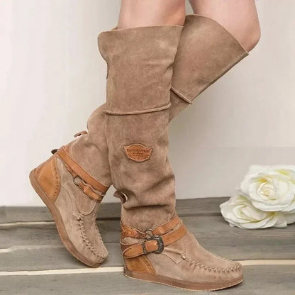 CD | Cizme mocasin până la genunchi de inspirație boho