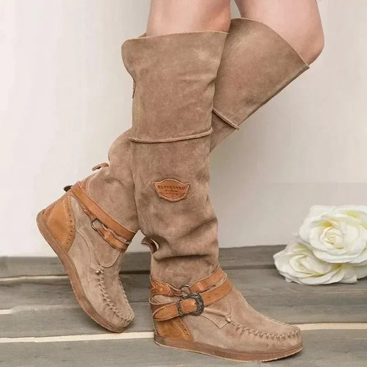 CD | Cizme mocasin până la genunchi de inspirație boho