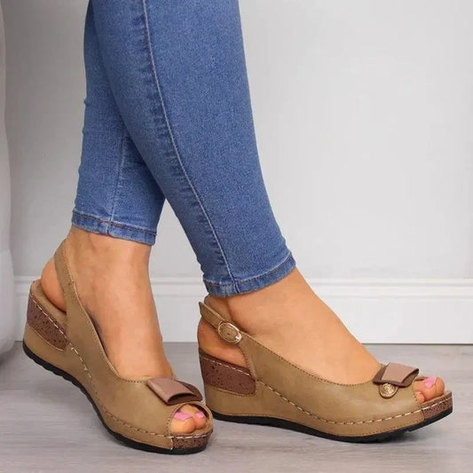CD | Sandale ortopedice cu toc wedge