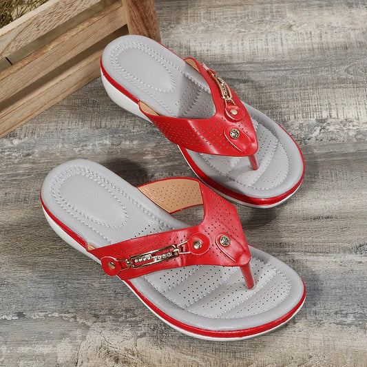 CD | Doamnelor Wedges Clip Toe Sandale Papuci în aer liber Casual Doamnelor