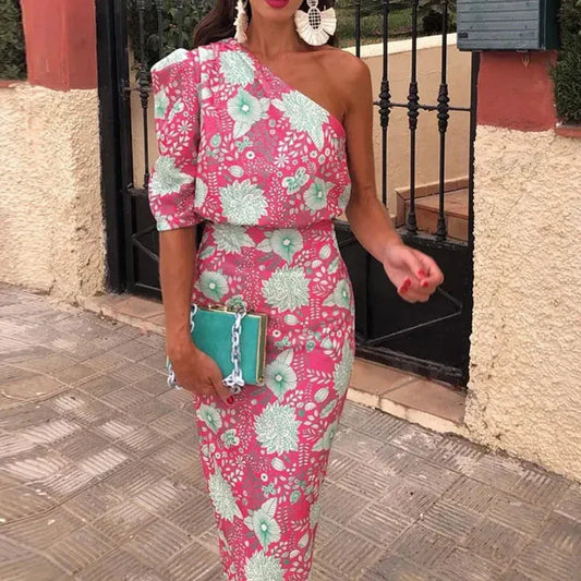 CD | Rochie lungă elegantă cu imprimeu