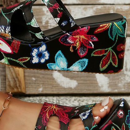 CD | Sandale cu decupaj floral peep toe
