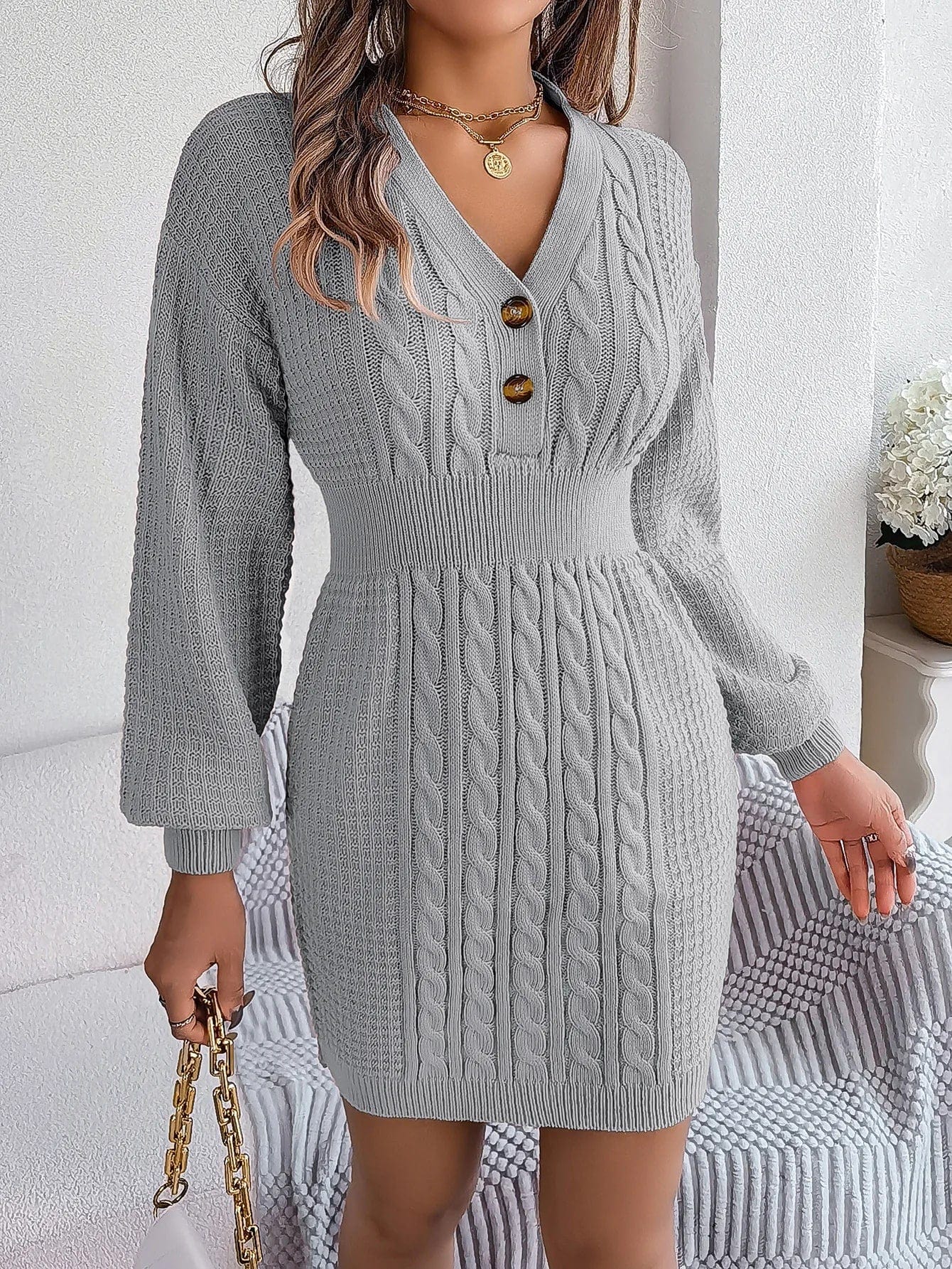 CD | Rochie mini tricot slim