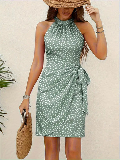 CD | Alorra - Rochie mini elegantă cu decolteu pe jumătate