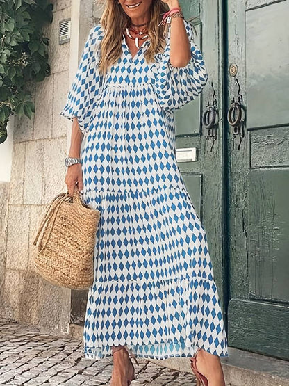 CD | Rochie lungă boho lejeră cu imprimeu floral
