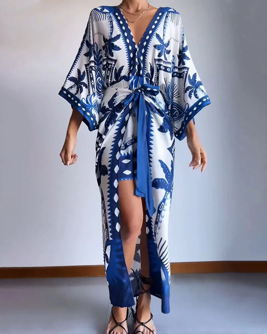 CD | Rochie lungă elegantă cu imprimeu