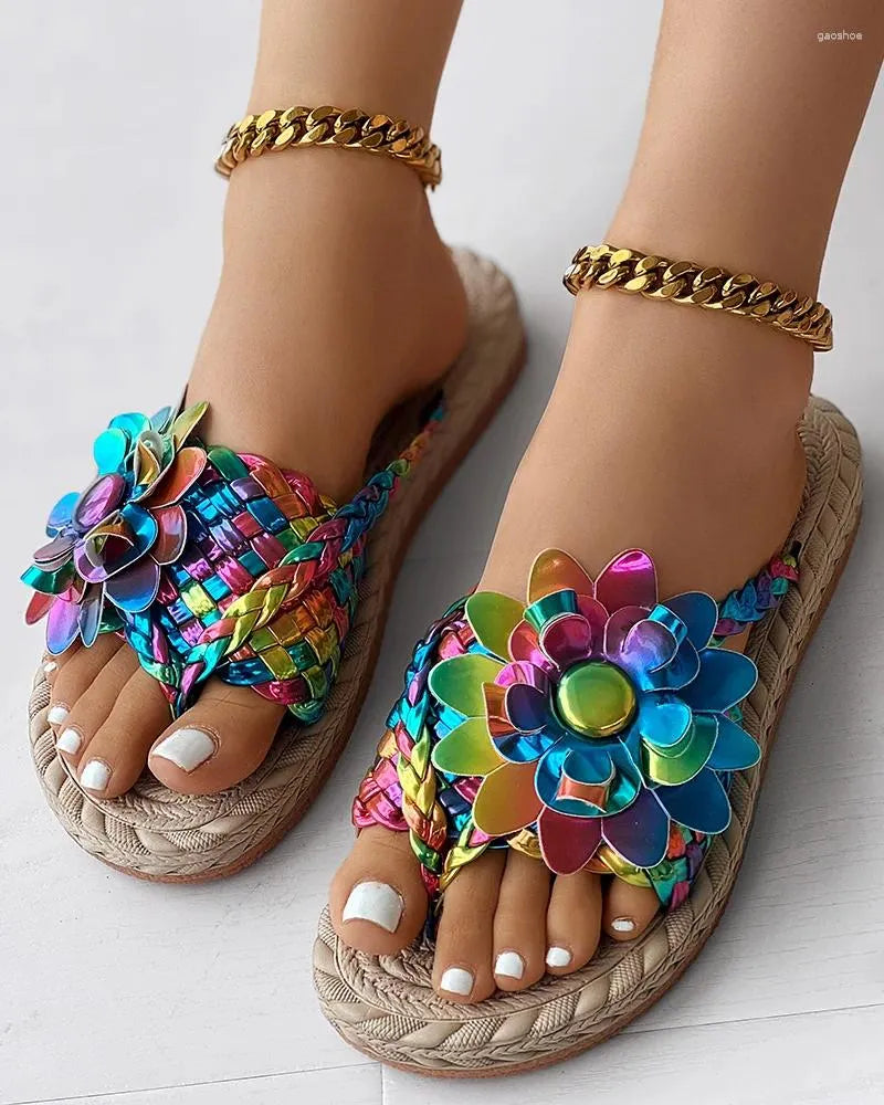 CD | Sandale de moda cu flori