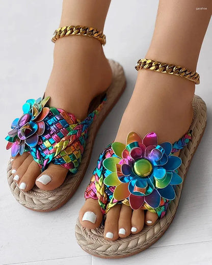 CD | Sandale de moda cu flori