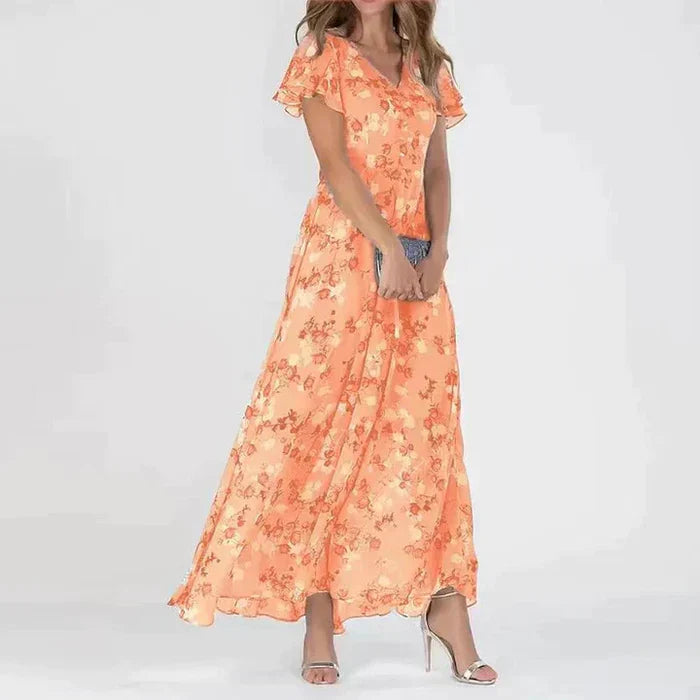 CD | Rochie lungă de vară cu model floral