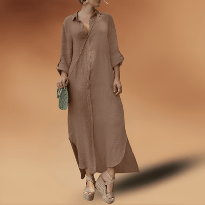 CD | Rochie lungă elegantă din in