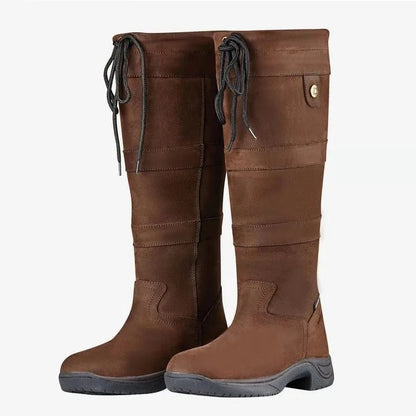 CD | Cizme western boho până la genunchi