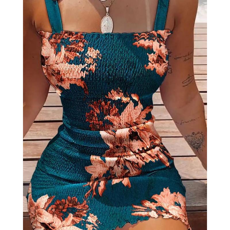 CD | Mini rochie fără mâneci Flower
