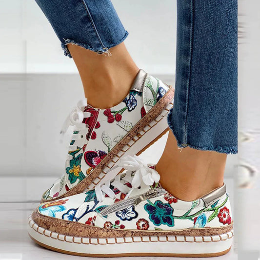 CD | Adidași espadrilă cu imprimeu floral