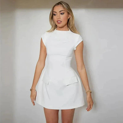 CD | Rochie mini A-line cu buzunare