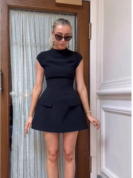 CD | Rochie mini A-line cu buzunare