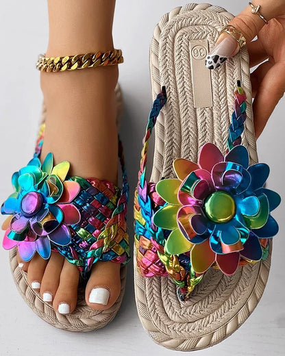 CD | Sandale de moda cu flori